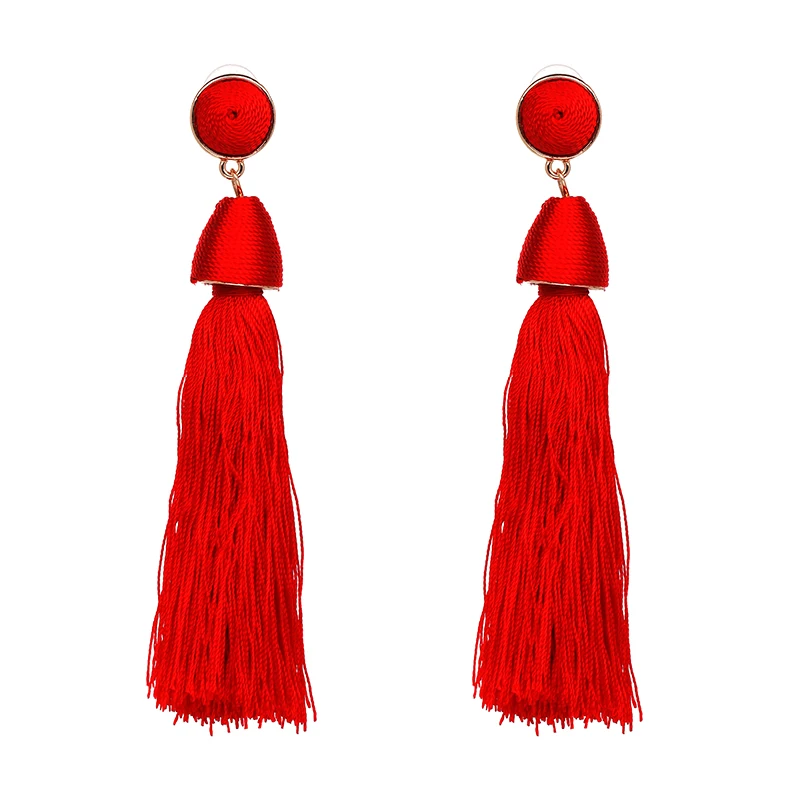 Женские длинные серьги кисточки 6 цветов|tassel earrings|earrings longfringe earrings |