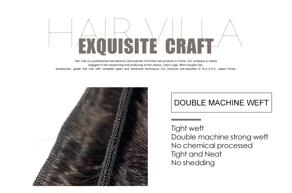 Hair Villa Remy Human Hair Bundles Natural Color Brazilian Kinky Curly Hair Weft 3pcs For Salon Low Ratio Longest Hair PCT 15% (12)