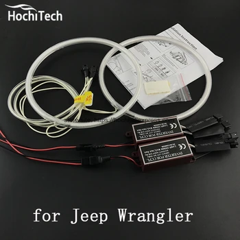 

HochiTech WHITE 6000K CCFL Headlight Halo Angel Demon Eyes Kit angel eyes light for Jeep Wrangler CJ TJ JK 7'' headlight 2007-14
