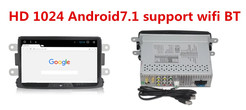 Cheap HD 1024 Quad Core 2GB RAM Android 7.1 Car gps navigation DVD Player For Dacia Sandero Duster Cap tur Lada Xray 2 Logan 2 2