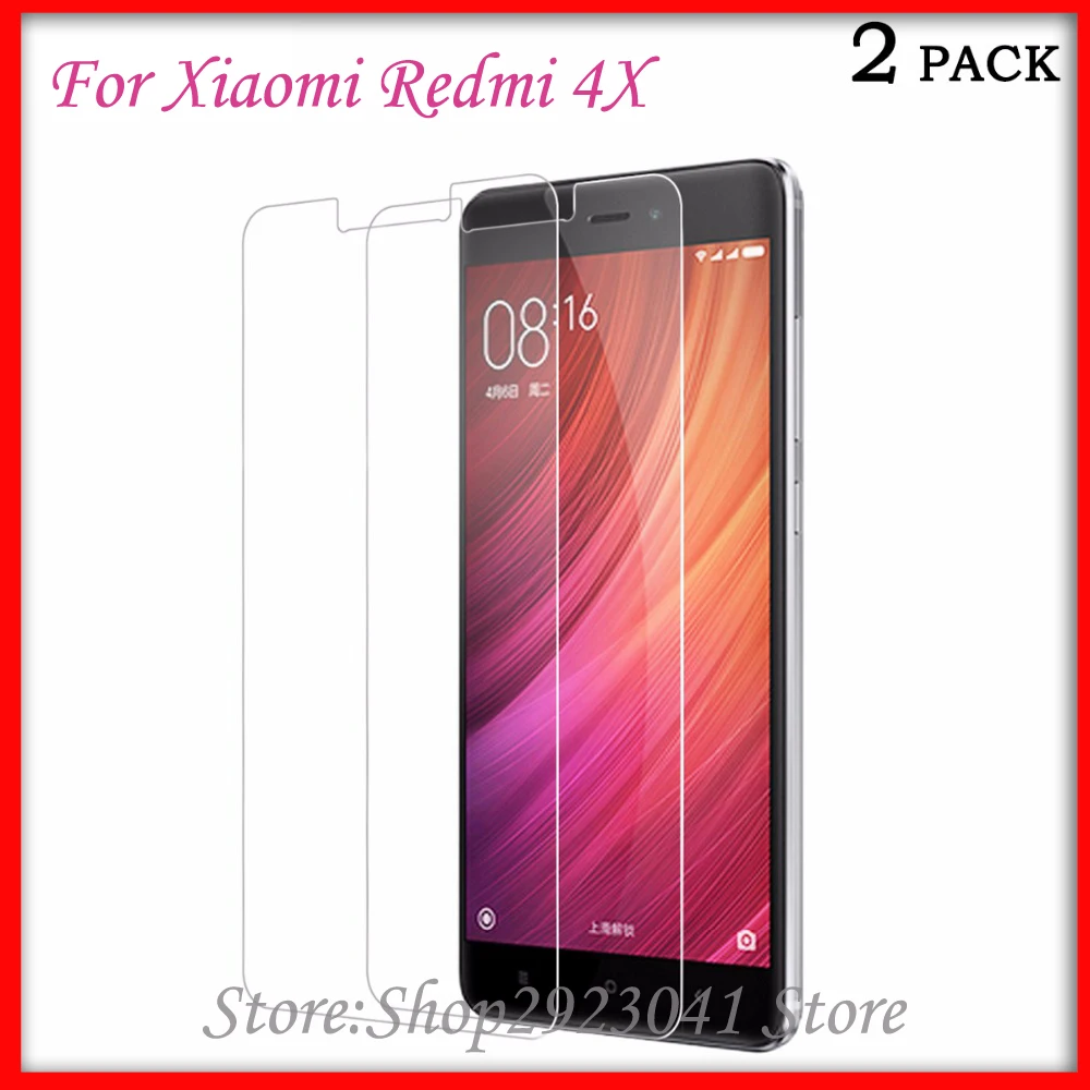 2 шт. закаленное стекло для Xiaomi Xiami Xaomi Xiomi Redmi Hongmi 4X 4 X 2.5D 9 H creen защитная Пленка чехол