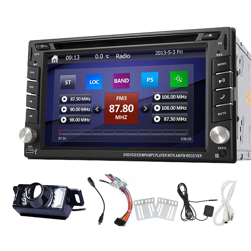 Best Double Din BT RDS PC Autoradio CD Audio System MP4 FM AM HeadUnit Video Music Car DVD Player GPS Radio Stereo 3D Map 3
