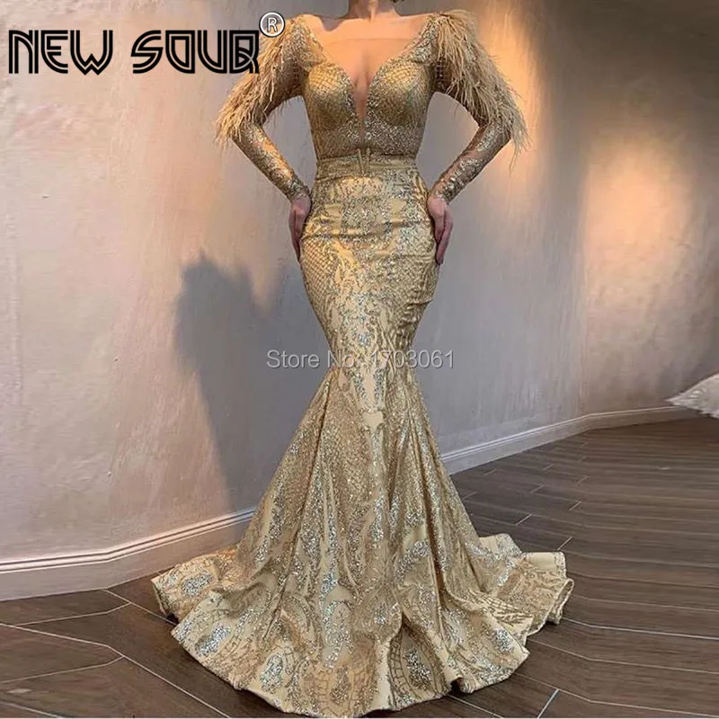 

Glitter Long Formal Evening Dresses Tassel Dubai Islamic Party Gowns Robe De Soiree Arabic Shiny Prom Dress Turkish Kaftans 2019