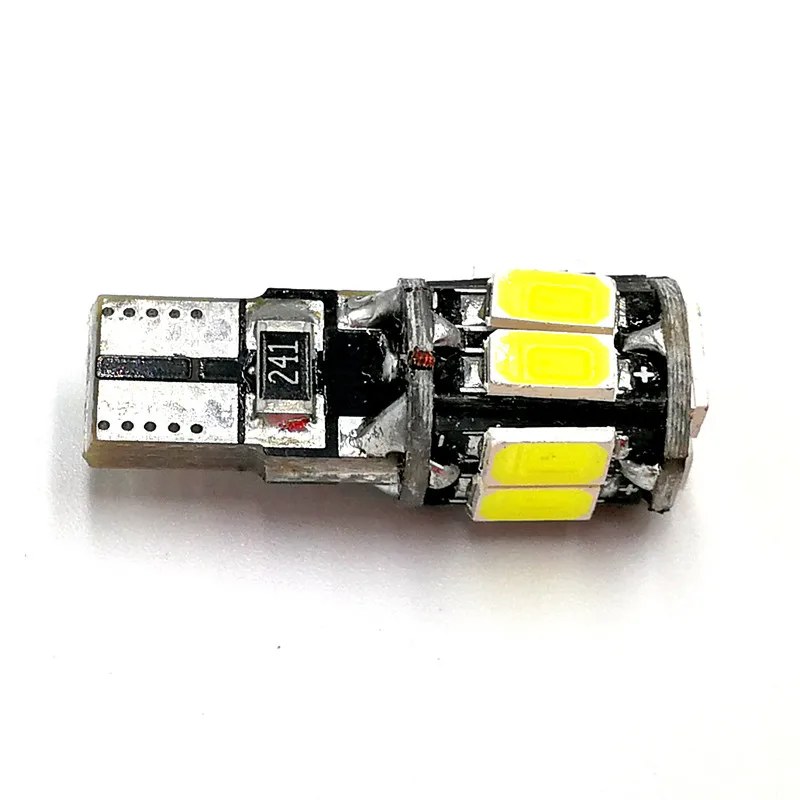 Лейтес 500 шт. авто светодиодный T10 194 W5W Canbus 10smd 5630 5730 СВЕТОДИОДНЫЙ Светильник лампы светодиодный smd t10 CAN-BUS