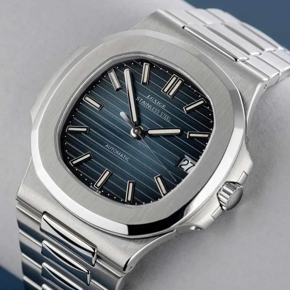 

men watch Lgxige Montre mécanique automatique hommes inoxydable mains lumineuses Nautilus montre Top brand marque de luxe Patek
