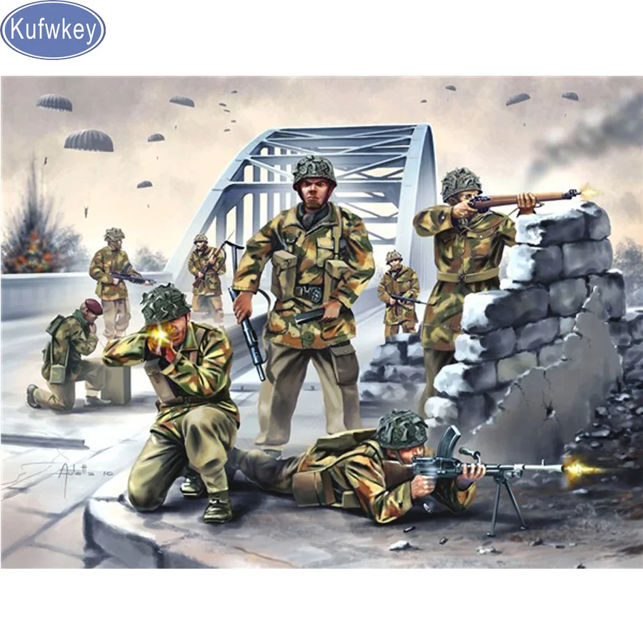 Алмазная вышивка с фантазией полноразмерная картина из страз 5D Военная война