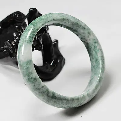 

0397 Natural Green Jadeite Jade Gems Bangle Bracelet