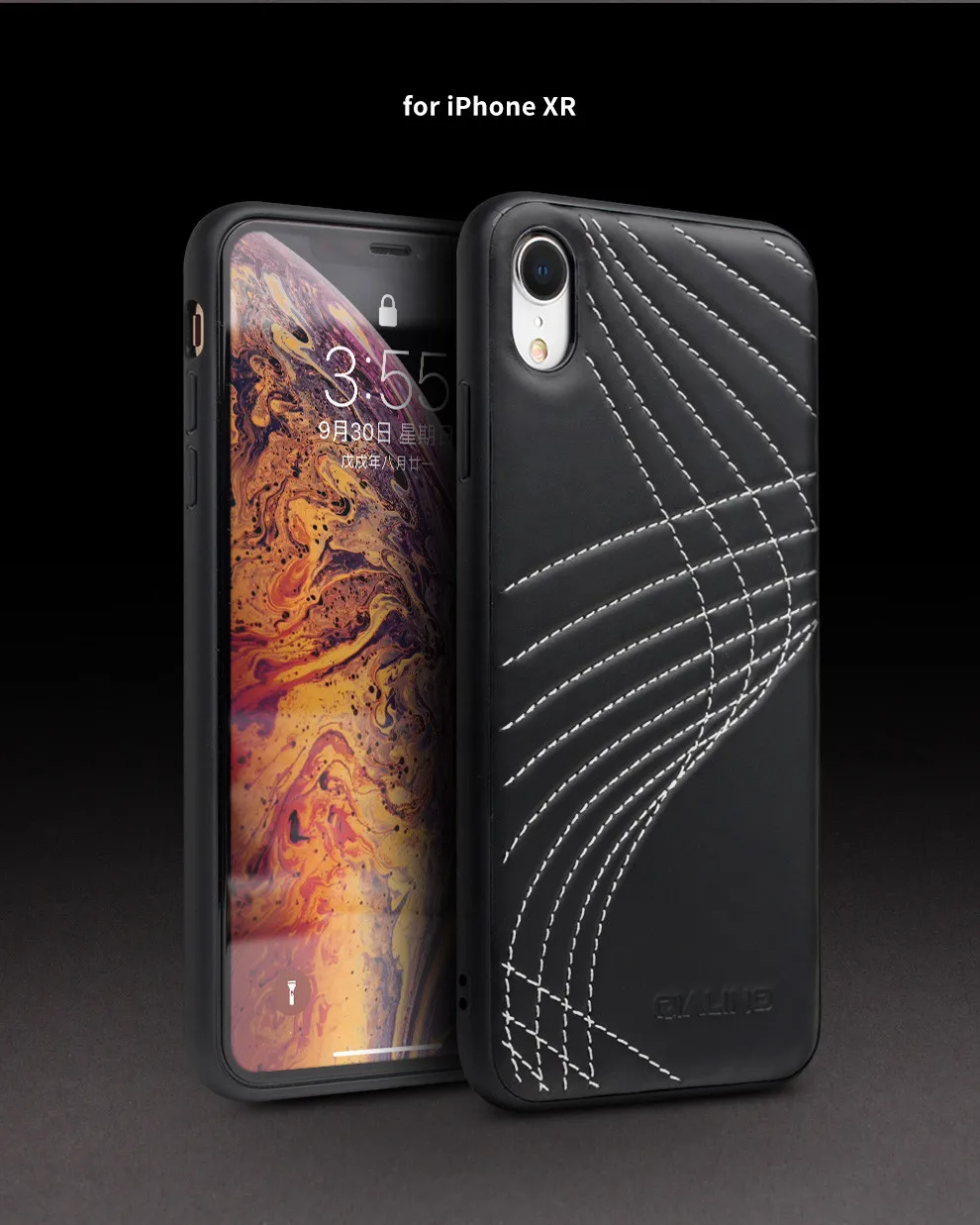 QIALINO модный изогнутый чехол для телефона из натуральной кожи для iPhone X/XS, роскошный Ультратонкий задний Чехол для iPhone XR/XS Max 5,8/6,5 дюйма