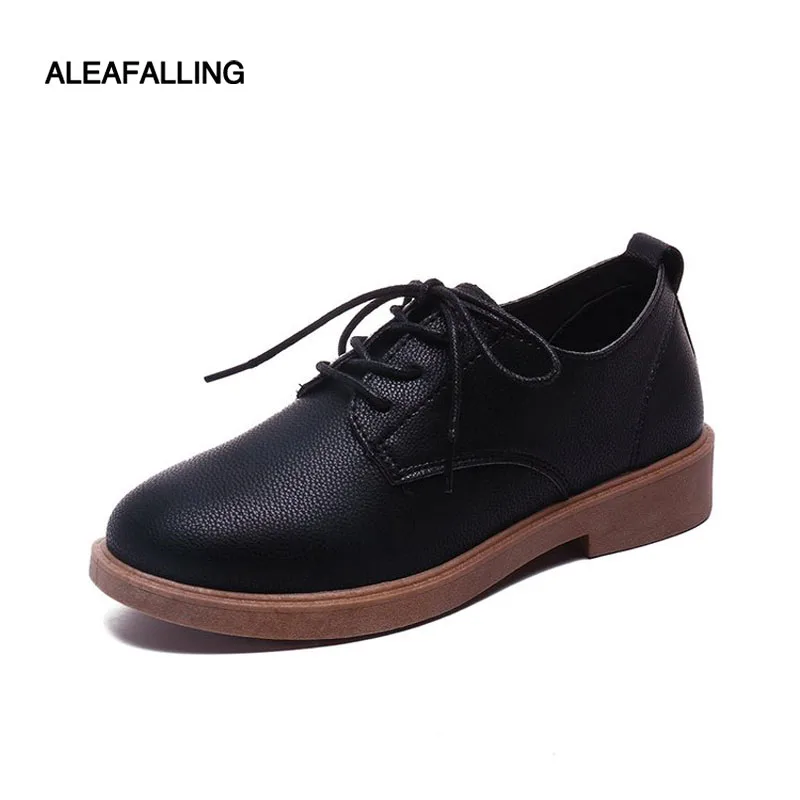

Aleafalling new arrival cute mature boots woman shoes flat with shoes woman leather ankle boots lace up botas size 35-40 WBT152