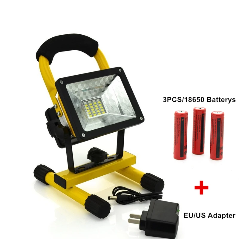 Rechargeable Led Flood Light 24 Floodlight Waterproof Rechargeable Led Flood Light 24 Floodlight Waterproof Spotlight Outdoor Work Lighting Charger 3pcs18650 Battery 4000mah In Floodlights From Lights