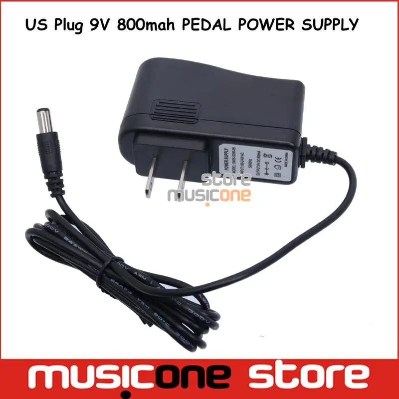 Black Power Supply Adapters US Plug DC 9V Effect Pedals Adapters Fit