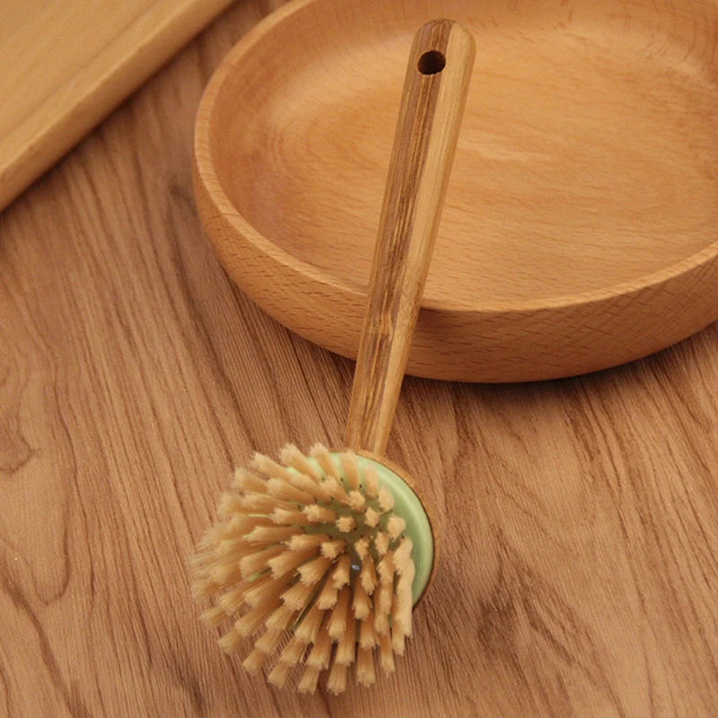 

New Bamboo Dish Brush Multifunction Kitchen Cleaning Tools Dish Brush with Bamboo Handle All-Purpose Scrub Dishwasher