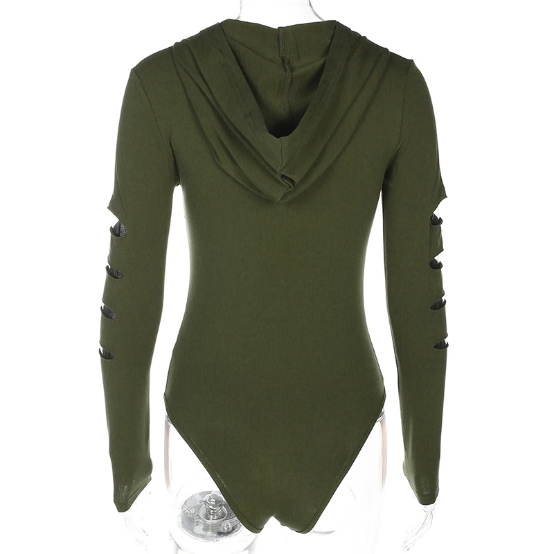 Weekeep, сексуальный, с капюшоном, с дырками, боди, для женщин, с ...