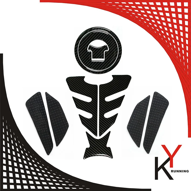 K-sharp углерода 3D ADESIVI мото Стикеры Наклейка эмблемы защита танка Pad газа Кепки подходит HONDA CB300F CBR300R MSX125 9 выбирайте