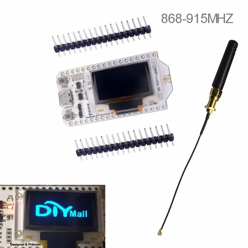 2 шт. 868 МГц-915 МГц Sx1276 Esp32 Lora 0,96 дюймов синий oled-дисплей Bluetooth Wifi комплект Lora 32 модуль Iot макетная плата