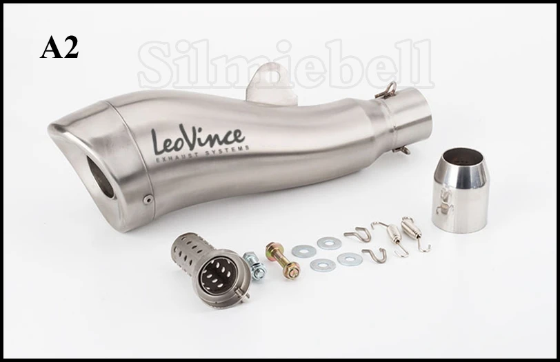 LeoVince Exhaust Motorcycle 51mm Inlet Universal Motorbike Muffler Escape For GSR 600 YBR 125 R1 CB1000R GSXR650 Z900 NINJIA650 - Цвет: Type A2