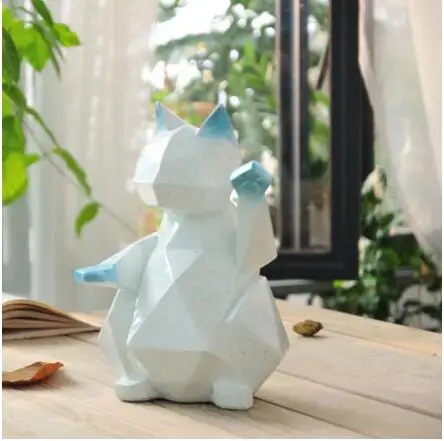 large Европейский Lucky Cat геометрический абстрактный украшения Офис орнамент открыть празднование перемещение Книги по искусству подарок украшения - Цвет: large