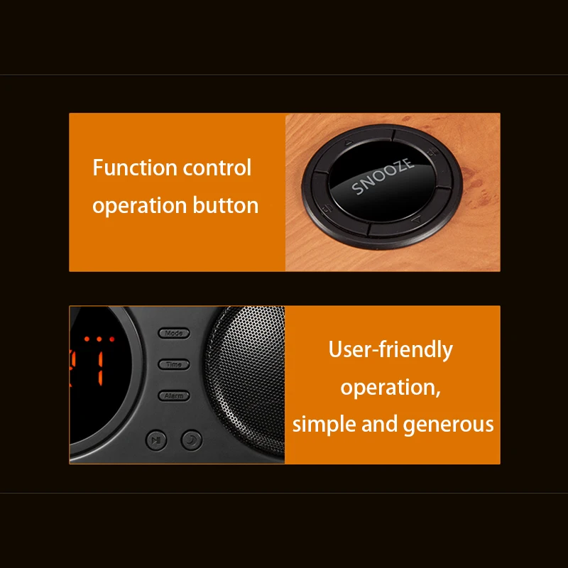 Горячая Распродажа Деревянный винтажный TF карта AUX Play FM Bluetooth мини радио беспроводной светодиодный будильник динамик цифровой дисплей Despertador