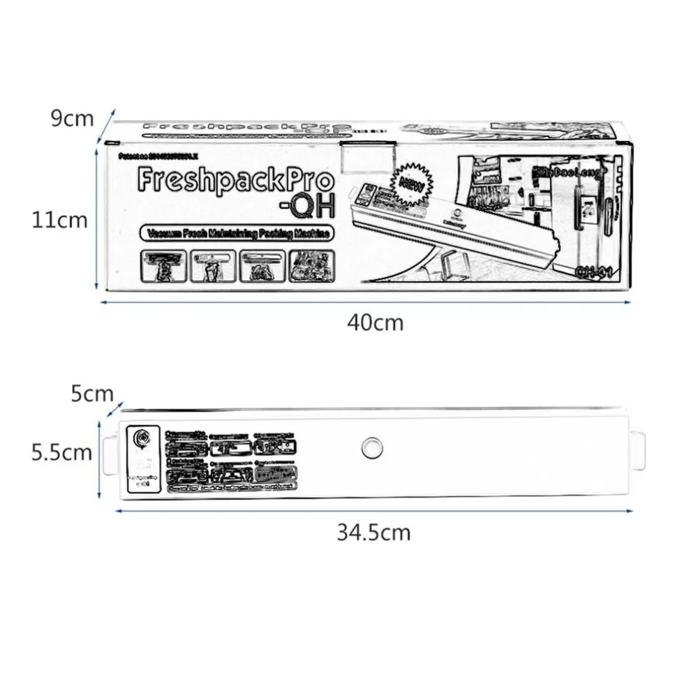 Электрический вакуумный упаковщик для хранения продуктов в домашних условиях, упаковочная машина, упаковочная машина, вакуумный упаковщик, в комплекте 15 шт. пакетов