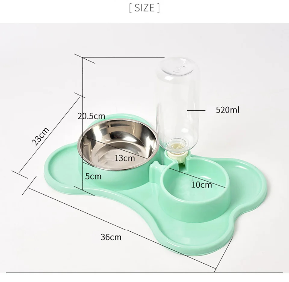 Миска для собак, автоматическая бутылка для питьевой воды, двойная миска для кошек, щенков, миска для кормления домашних животных, здоровые принадлежности для кошек и собак, большая емкость