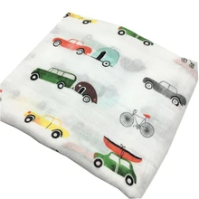 Buy Baby Blanket Breathable Muslin Wrap Newborn Cotton Bamboo Fiber Baby Swaddle Multifunction Muslin Bedding 120*120cm Blankets Free Shipping