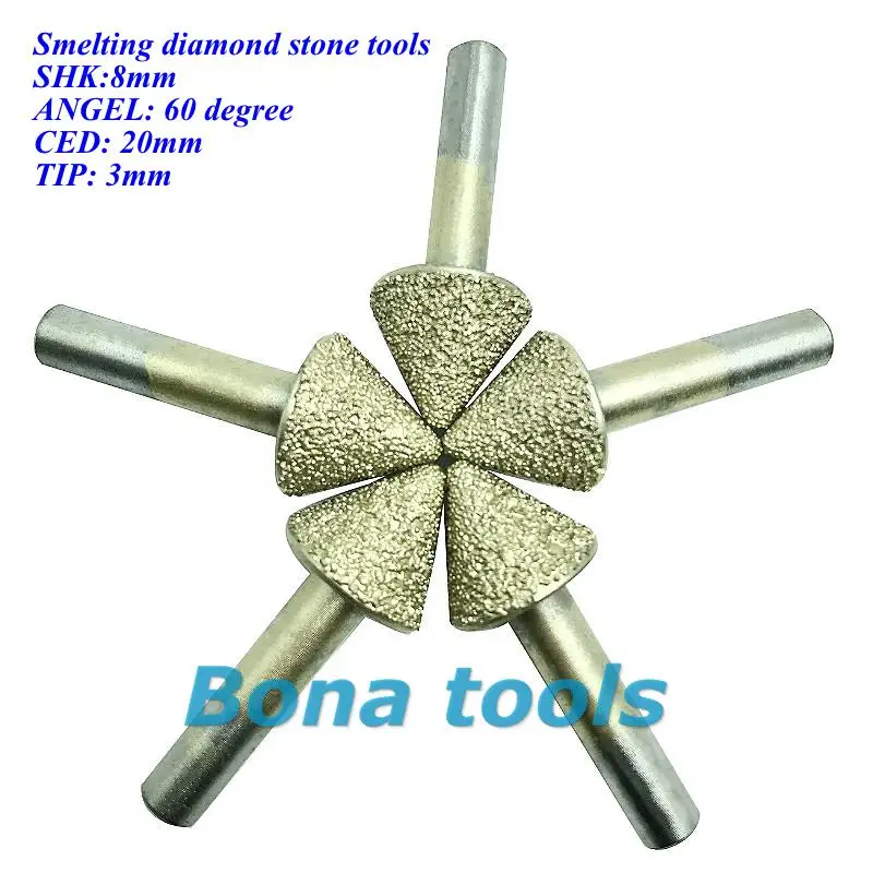 60 Angle 8mm V Shape CNC Stone Engraving Milling Bit NEW Diamond End Mill Cutters for 3d Relief Roughing Letter | Инструменты