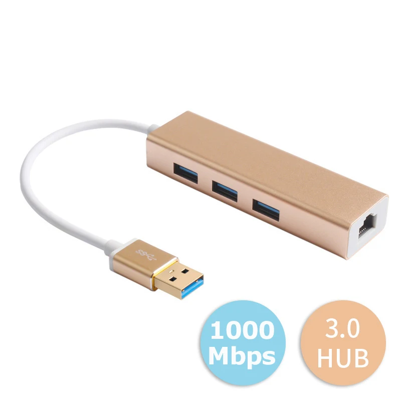 USB3.0 концентратор Gigabit Ethernet сетевой адаптер+ 3 порта концентратор USB 3,0 к RJ45 10/100/1000M Lan Карта для Macbook Windows 10