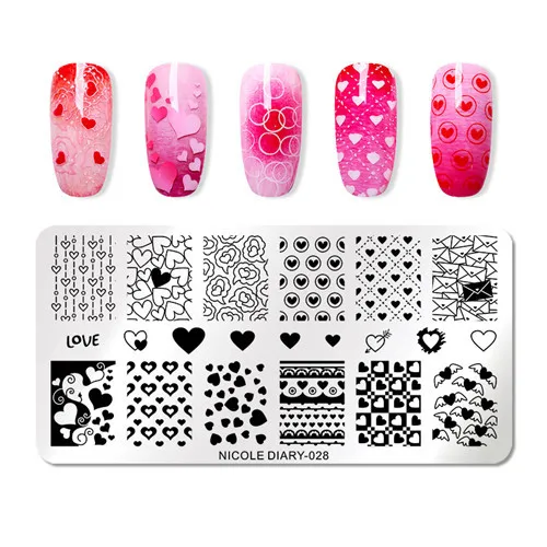 NICOLE дневник ногтей штамповки изображения пластины тропическая серия цветок животное дизайн ногтей DIY пластины-шаблоны - Цвет: b5