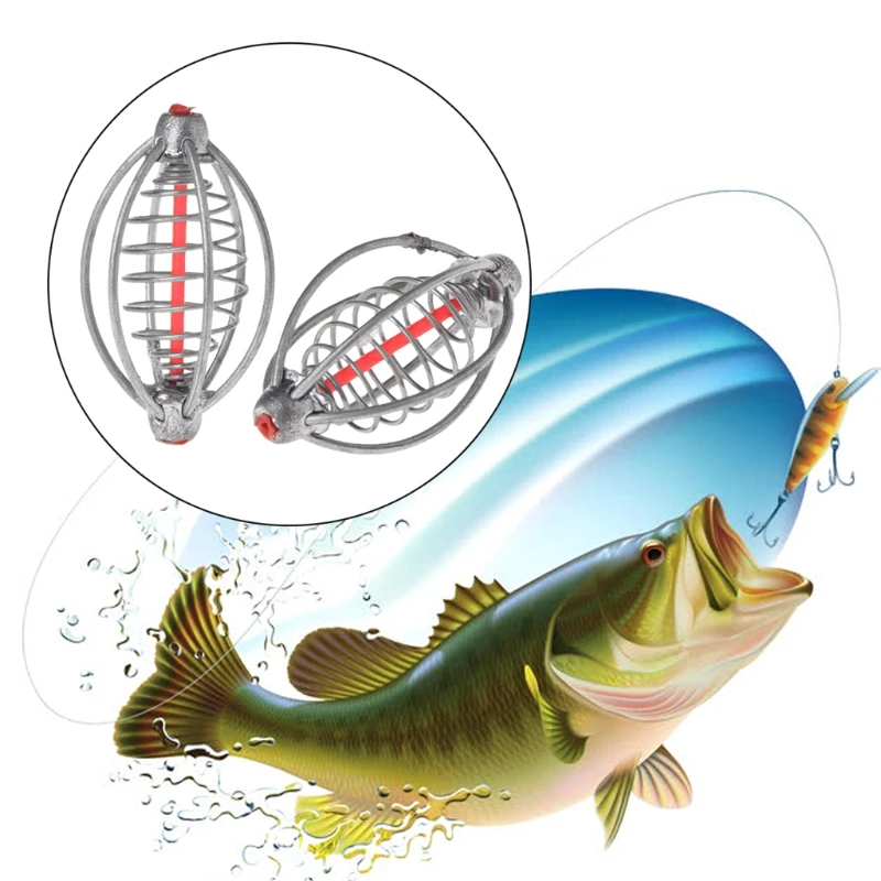 

Fishing Feeder Lead Cage Explosion Hook Tackle Lure Bait Holder Tool Accessories