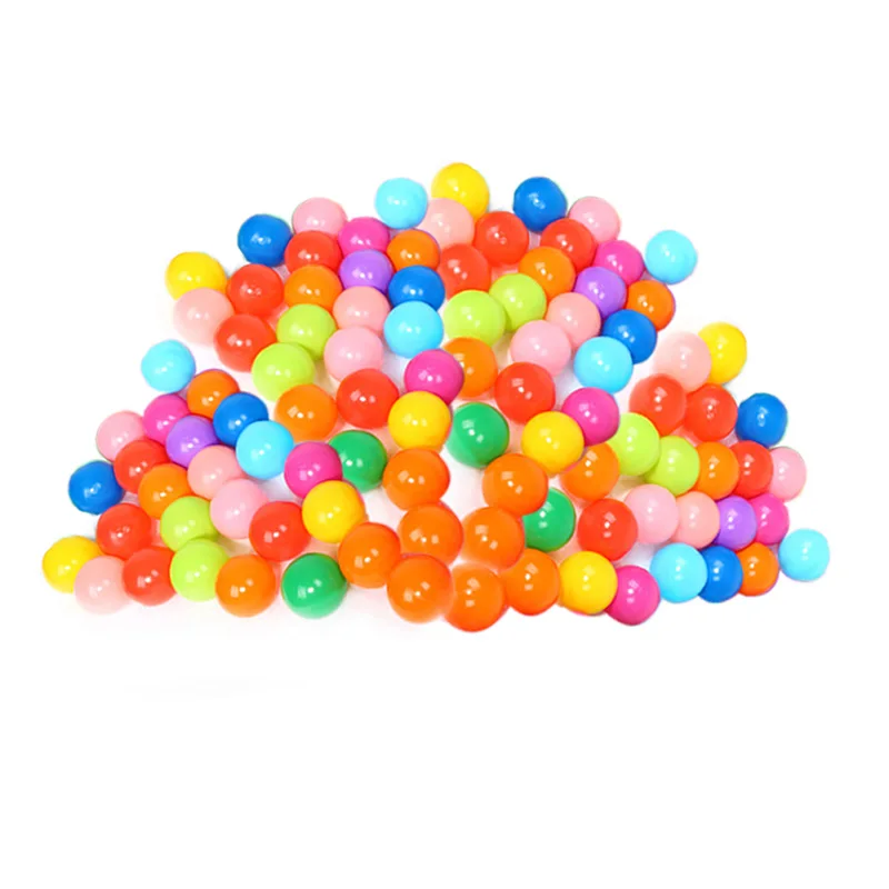 100 шт Детские Безопасные мягкие пластиковые шарики для игры в бассейн, океанские шары для детей, антистрессовые шарики, экологически чистые Разноцветные детские игрушки в подарок - Цвет: B 100pcs 5.5cm