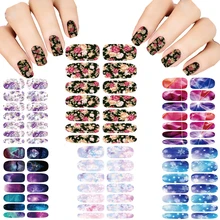 

Hot 6pcs Nail Sticker Set Water Transfer Foil Nails Art Fashion Cartoon Tongue Manicure Decor Wraps Foil Stickers Decals