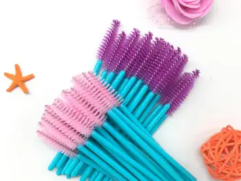 

20000pcs make up brush synthetic fiber Disposable Eyelash Brush Mascara Applicator Wand Brush Cosmetic Makeup Tool Rose Red