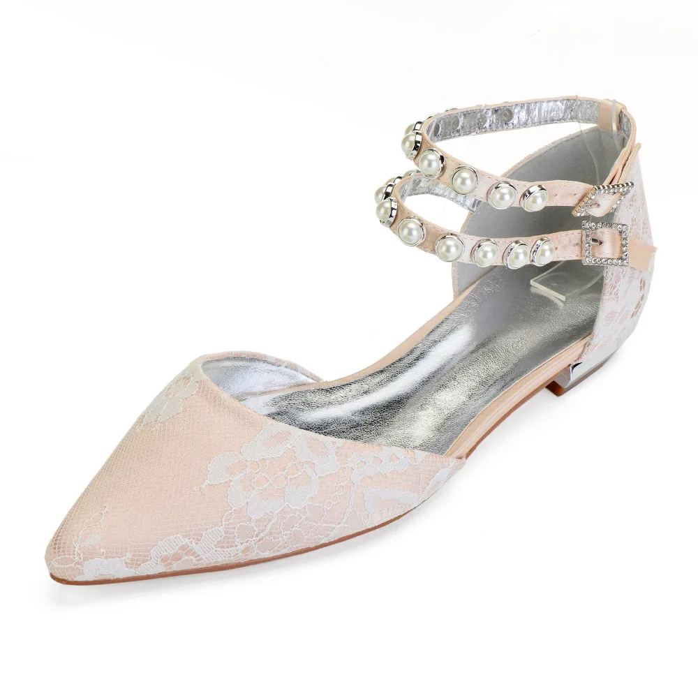 studded pointed flat shoes