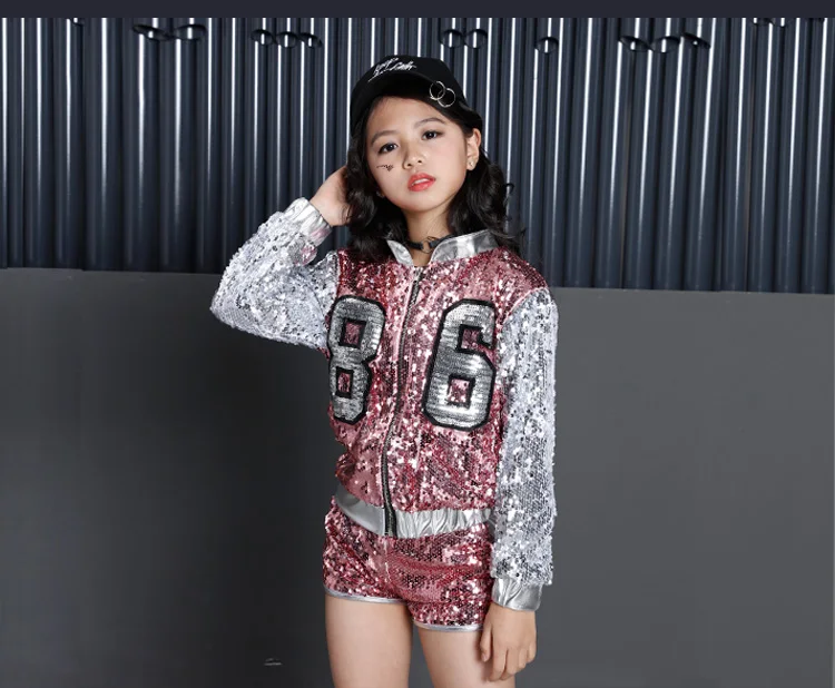2018 Fashion Children Jazz Dance Clothing Boys Girls Street Dance Hip Hop Dance Costumes Kids Performance Clothes Sets 2-15Years (10)