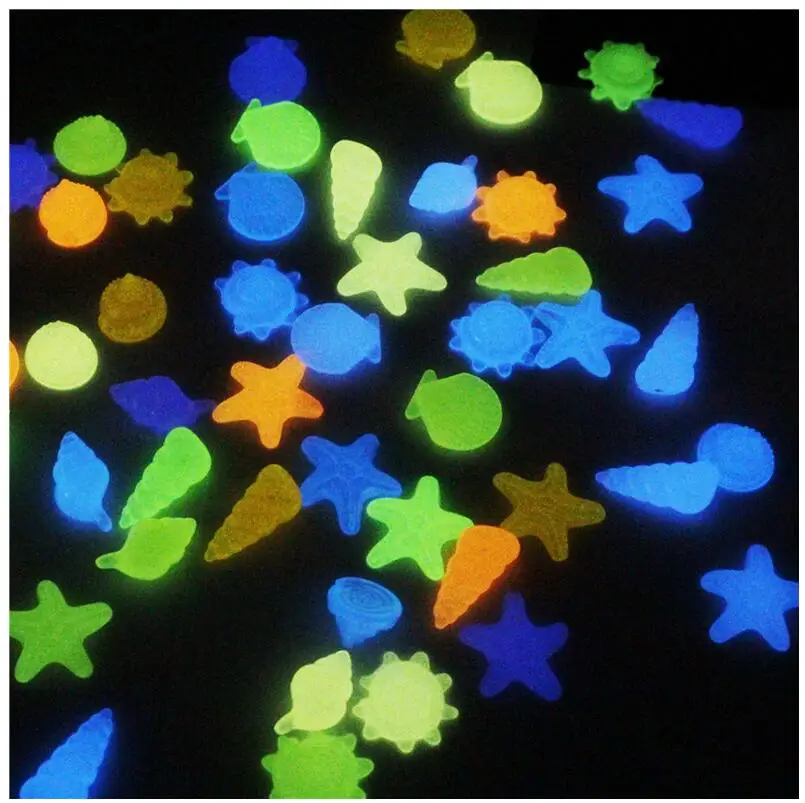 Аквариум Украшение для аквариума светящаяся ракушка светящиеся ракушки раковина морской звезды оболочки ремесла 1 упаковка 80 штук
