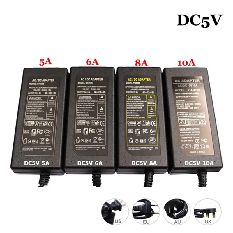 1 x AC 100 V-240 V DC/DC 12V 1A 2A 3A 5A 6A 8A трансформаторы Питание адаптер конвертер Зарядное устройство для Светодиодные ленты светильник