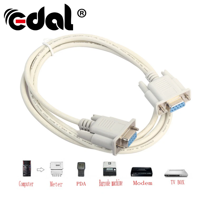 

1.5M/3M/5M Serial RS232 9 Pin Female To Female DB9 9-Pin PC Converter Extension Cable