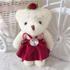 5pcs/lot 12cm Kawaii Teddy Bear Toys Plush Doll Mini Teddy Bear Flower Bouquets Bear For Girls Wedding Christmas Gifts ► Photo 3/6