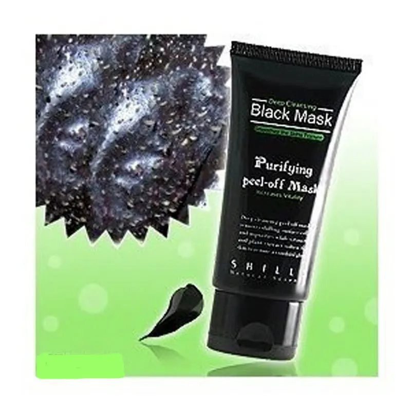 Best Selling NEW Deep Cleansing Acne Purifying Peel Off Black Head Mud Face Mask Remove Blackhead Black Mask 50ml