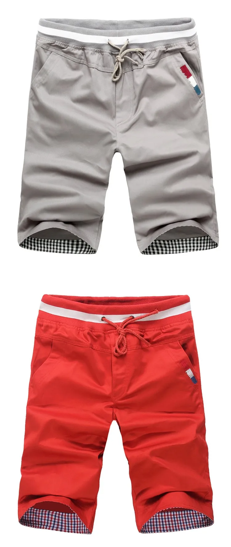 Men's Excellent Drawstring Closure Shorts Gray n Orange