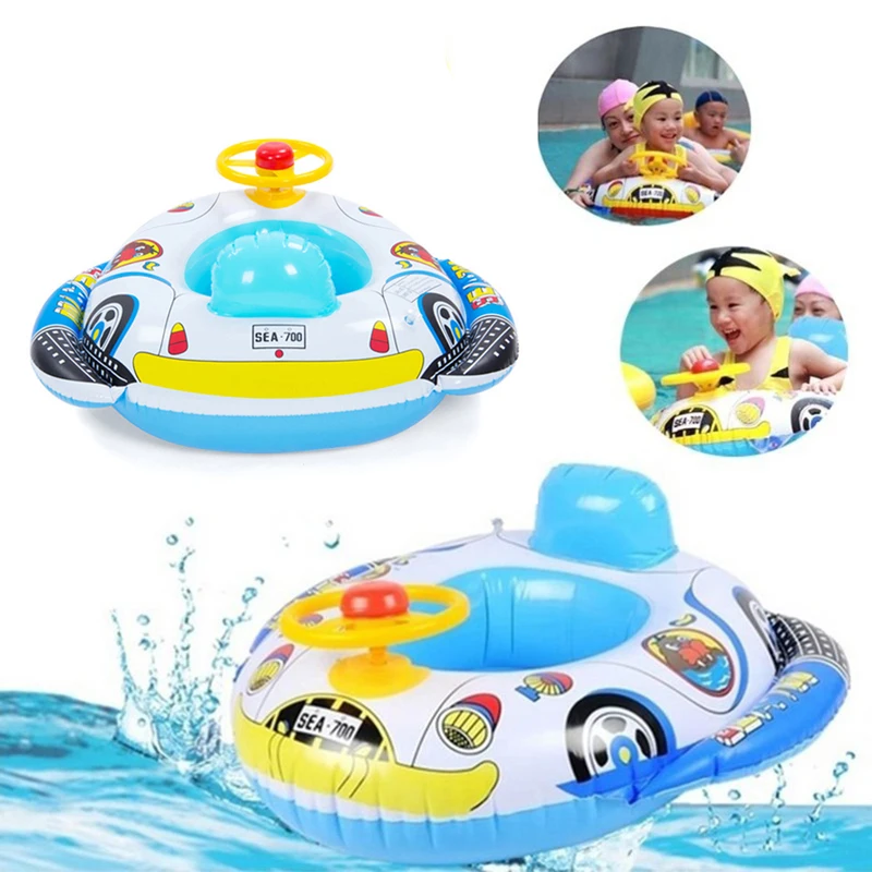 

New Baby Float Inflatable Swim Ring Seat Support Pool Float Rubber Car Shaped Swimming Ring flotadores para piscina life buoy