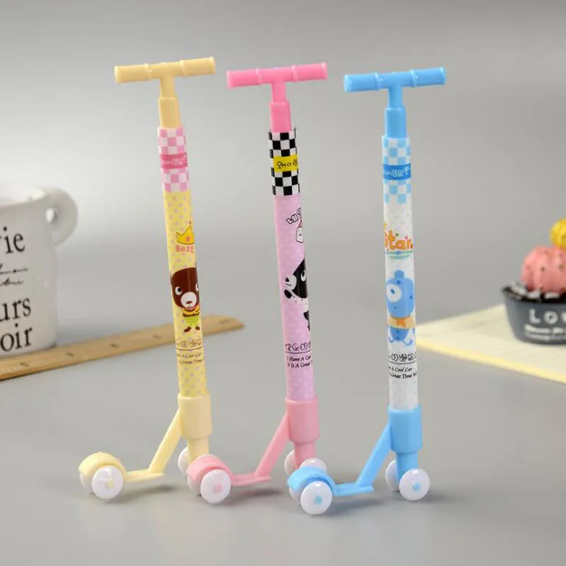 

1pc Cute Fashion Scooter Ballpoint Pen Office School Supplies Blue Pen Kawaii Cartoon Kids Toys Ballpoint Pen Korean Stationery