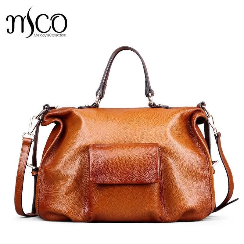 Women genuine leather purses and handbags vintage brown Large Shoulder Bag Ladies tote bag Luxury Designer Brand top-handle bags Women genuine leather purses and handbags vintage brown Large Shoulder Bag Ladies tote bag Luxury Designer Brand top-handle bags