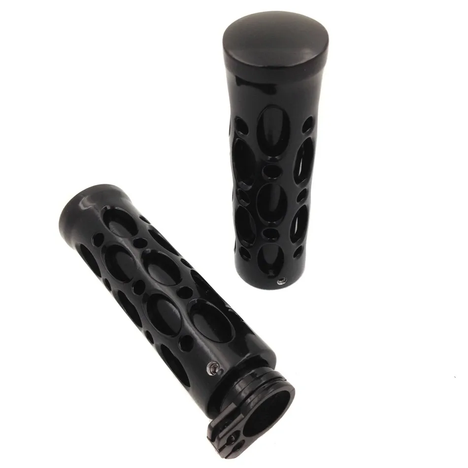 

Aftermarket free shipping Motorcycle Hole Hollow shape 1" Hand Grips for Nomad Drifter Vulcan 1600 2000 BLACK