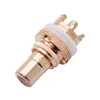 2Pcs/1Pair Luxury Gold plated RCA Jack Connector Panel Mount Chassis Audio Socket Plug Bulkhead with NUT Solder CUP 3Colors ► Photo 3/6