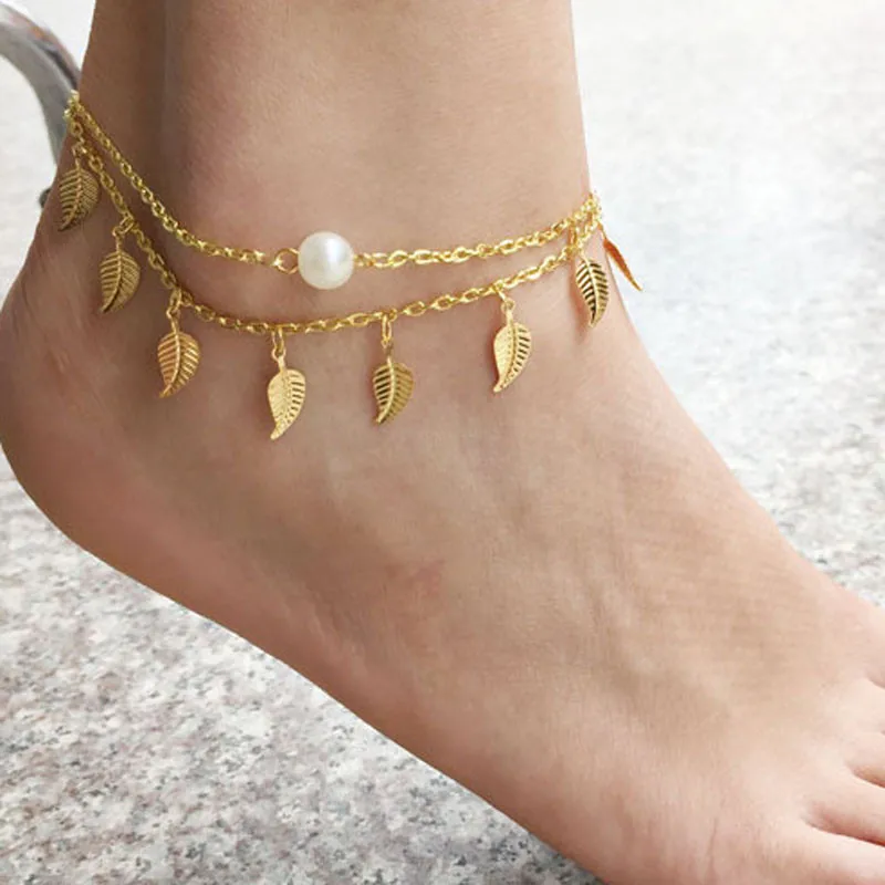 Женские Браслет на лодыжку пляжные украшения для ног модный ножной браслет девушка простое сердце ножные браслеты пляжные ножные сандалии с цепочкой-Ff