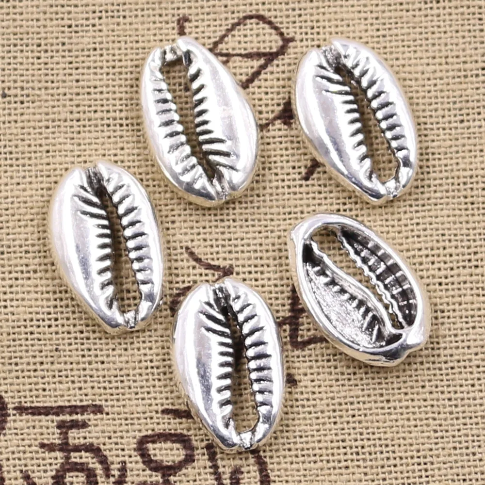 

15pcs Charms Bohemian Cowrie Conch Shell 19x12mm Antique Silver Pendants DIY Crafts Making Findings Handmade Tibetan Jewelry
