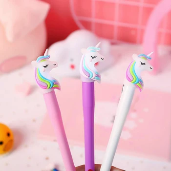 

3 Pcs/set Cartoon Animal Unicorn Light Silica Head Gel Pens Neutral Pen for Writing Kids Gift Office School Supply