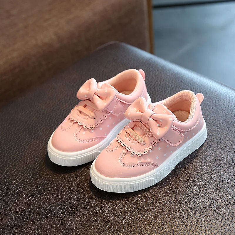2017 autumn new girl bow children small shoes small girl fashion cute