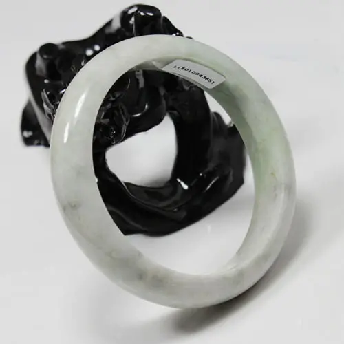 

free shipping 01814 Certified Grade "A" Natural Green Jadeite Jade Gems Bracelet Bangle